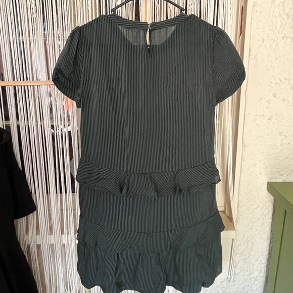 BCBGMaxAzria Green Striped Mini Dress (B) - Picture 3 of 3